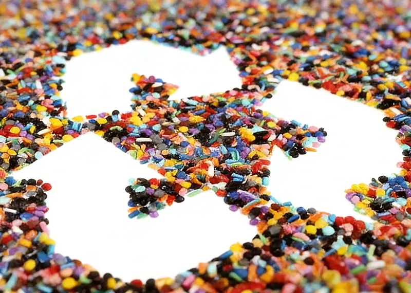 Kierrätettävien raaka-ainehiukkasten voima